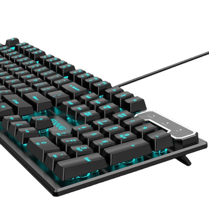 Retro Round Wired Keyboard and Mouse Set