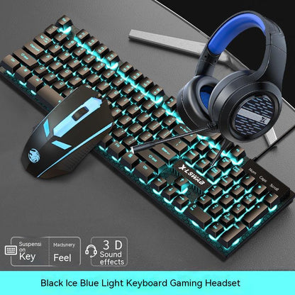 Retro Round Wired Keyboard and Mouse Set