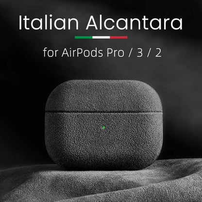 ALCANTARA Luxury Artificial Leather Case for AirPods Pro 2, Compatible with AirPods 1, 2, and 3 Wireless Bluetooth Headsets