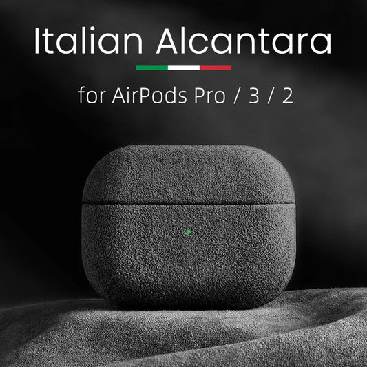 ALCANTARA Luxury Artificial Leather Case for AirPods Pro 2, Compatible with AirPods 1, 2, and 3 Wireless Bluetooth Headsets